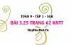 Bài 3.25 Toán 9 tập 1 SGK Kết nối tri thức
